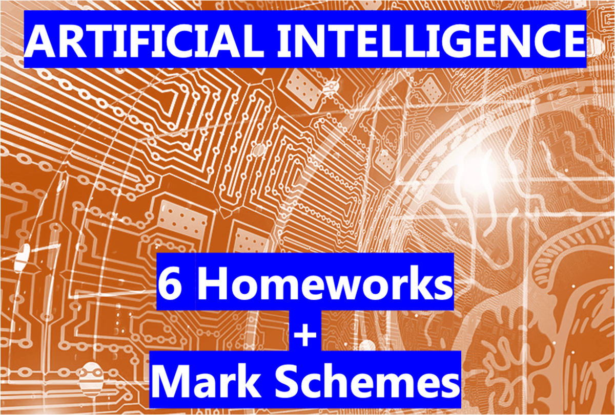 An educational teaching resource from Edulito entitled Artificial Intelligence - 6 Homework - Classwork Activities downloadable at Teach Simple.