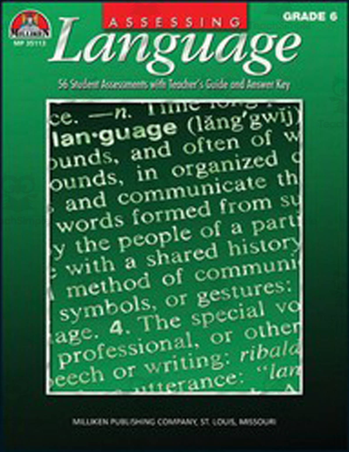 An educational teaching resource from Classroom Complete Press entitled Assessing Language - Gr 6 downloadable at Teach Simple.