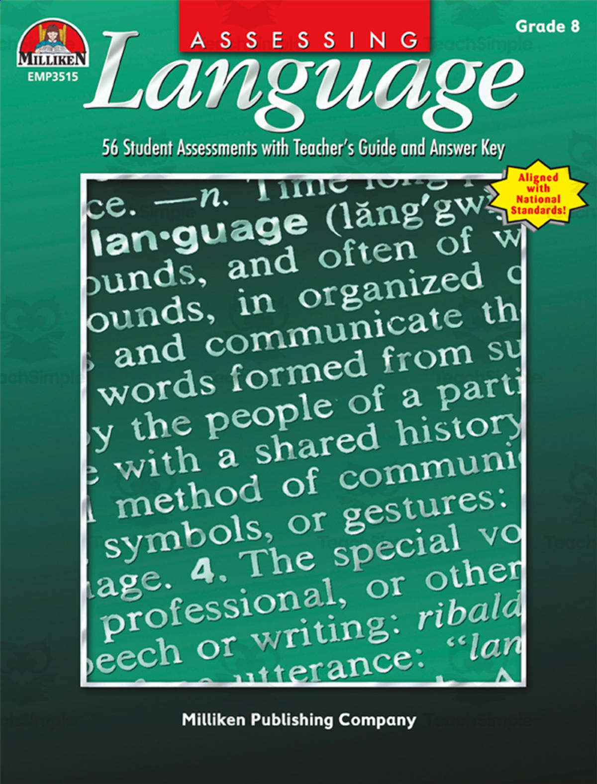 An educational teaching resource from Classroom Complete Press entitled Assessing Language - Gr 8 downloadable at Teach Simple.