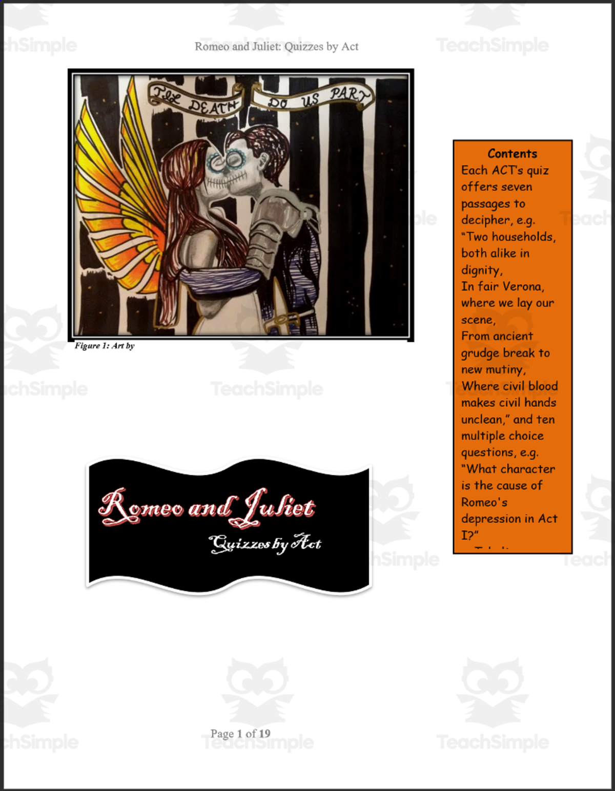 An educational teaching resource from The Education Lab entitled Assessments: Romeo and Juliet (ACT) downloadable at Teach Simple.