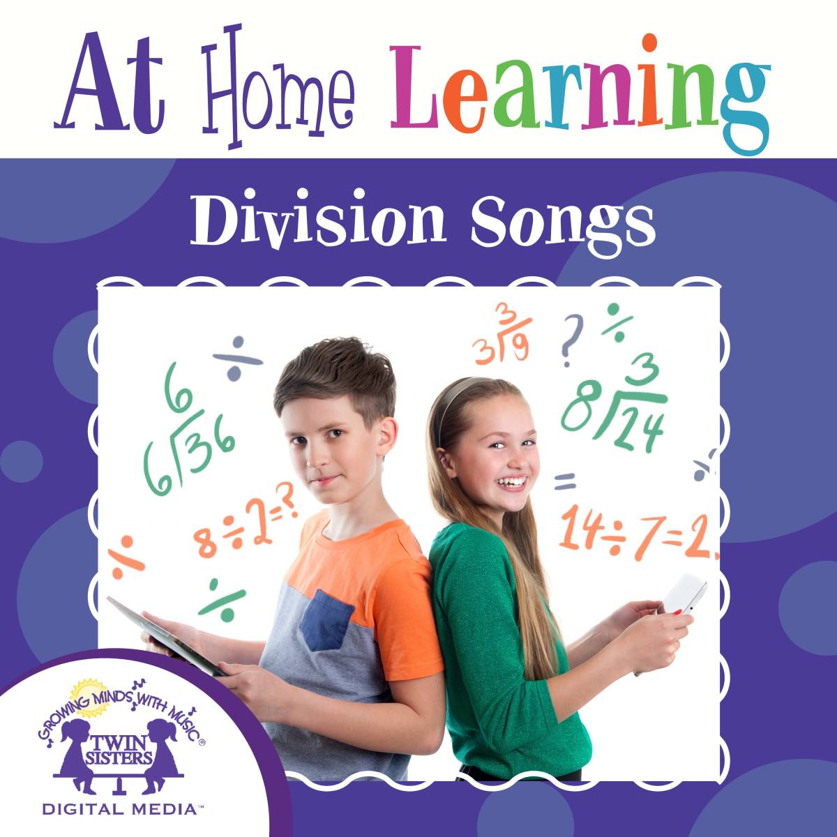 An educational teaching resource from Twin Sisters Digital Media entitled At Home Learning Division Songs downloadable at Teach Simple.