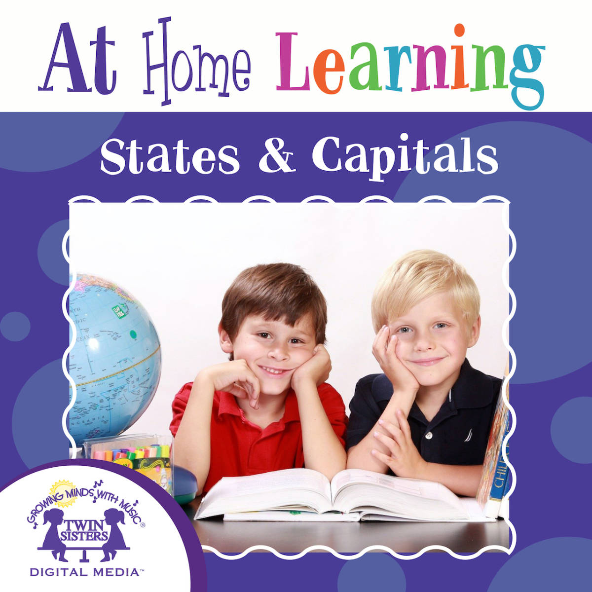 An educational teaching resource from Twin Sisters Digital Media entitled At Home Learning States & Capitals Songs downloadable at Teach Simple.