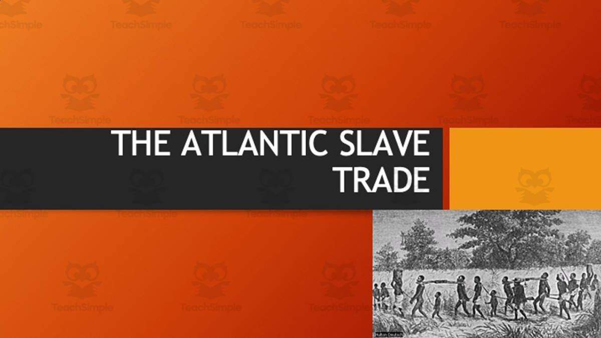 An educational teaching resource from Jason Stein entitled Atlantic Slave Trade World History PowerPoint & Notes downloadable at Teach Simple.