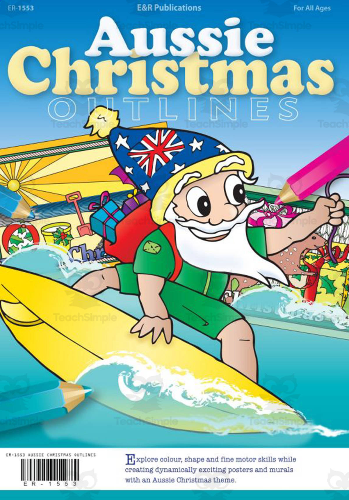 An educational teaching resource from E & R Publications entitled Australian Christmas Colouring Pages downloadable at Teach Simple.