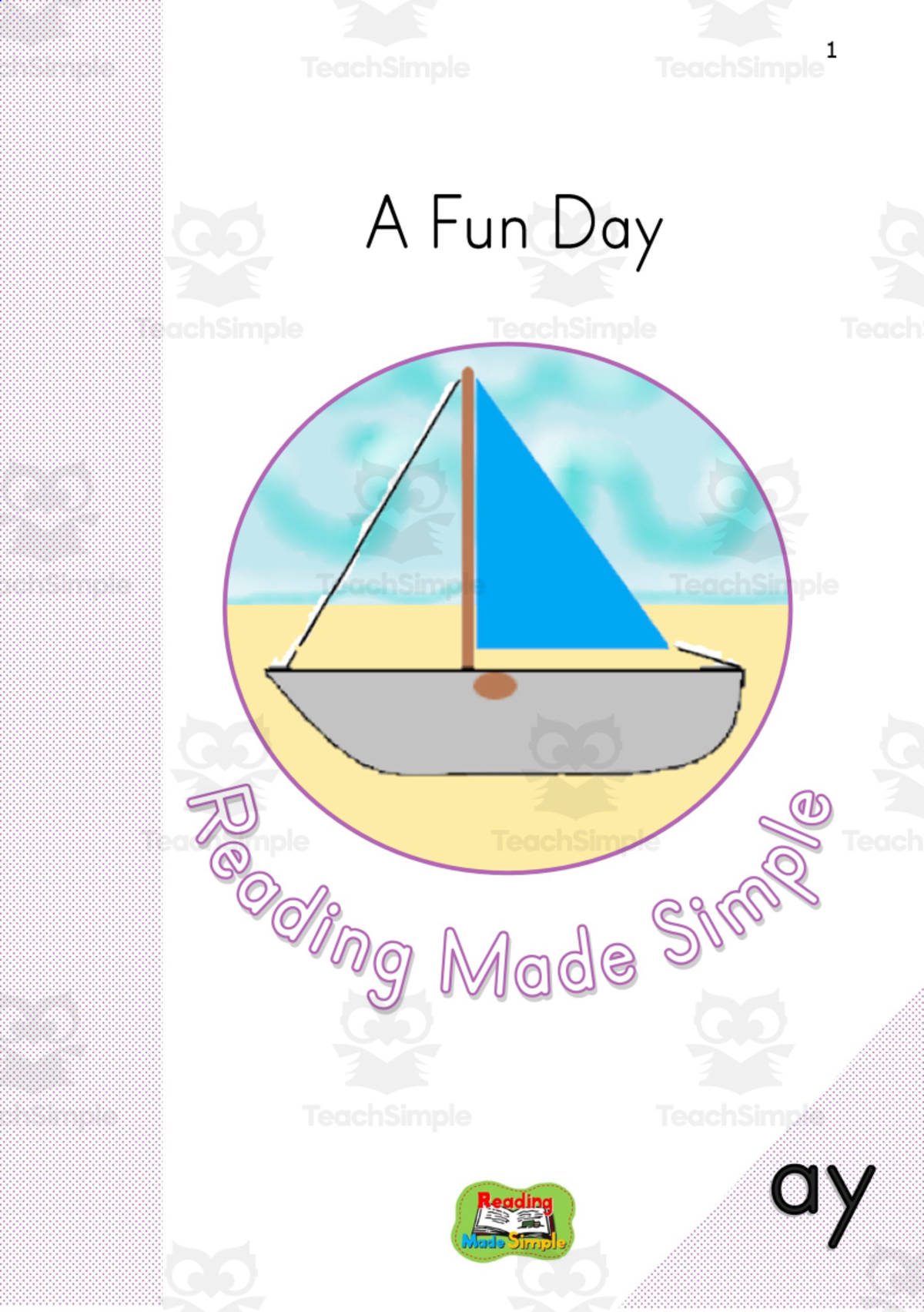 An educational teaching resource from Lilibette's Resources entitled ay Decodable Reading Book Level 1: 39 downloadable at Teach Simple.