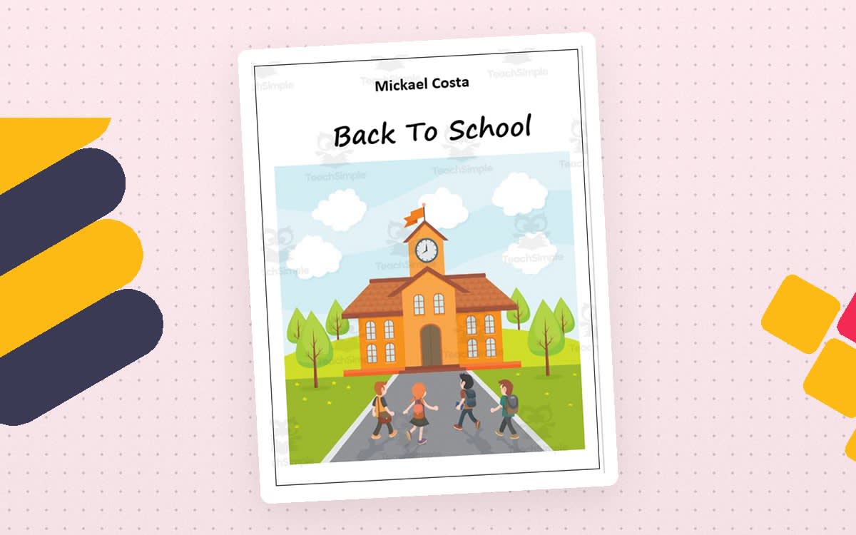 An educational teaching resource from Learn it ANY way entitled Back to school booklet downloadable at Teach Simple.