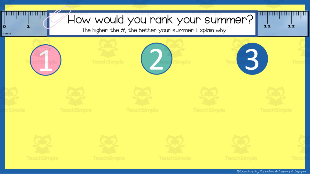 An educational teaching resource from Creativity Overload entitled Back to School Jamboard Activities downloadable at Teach Simple.