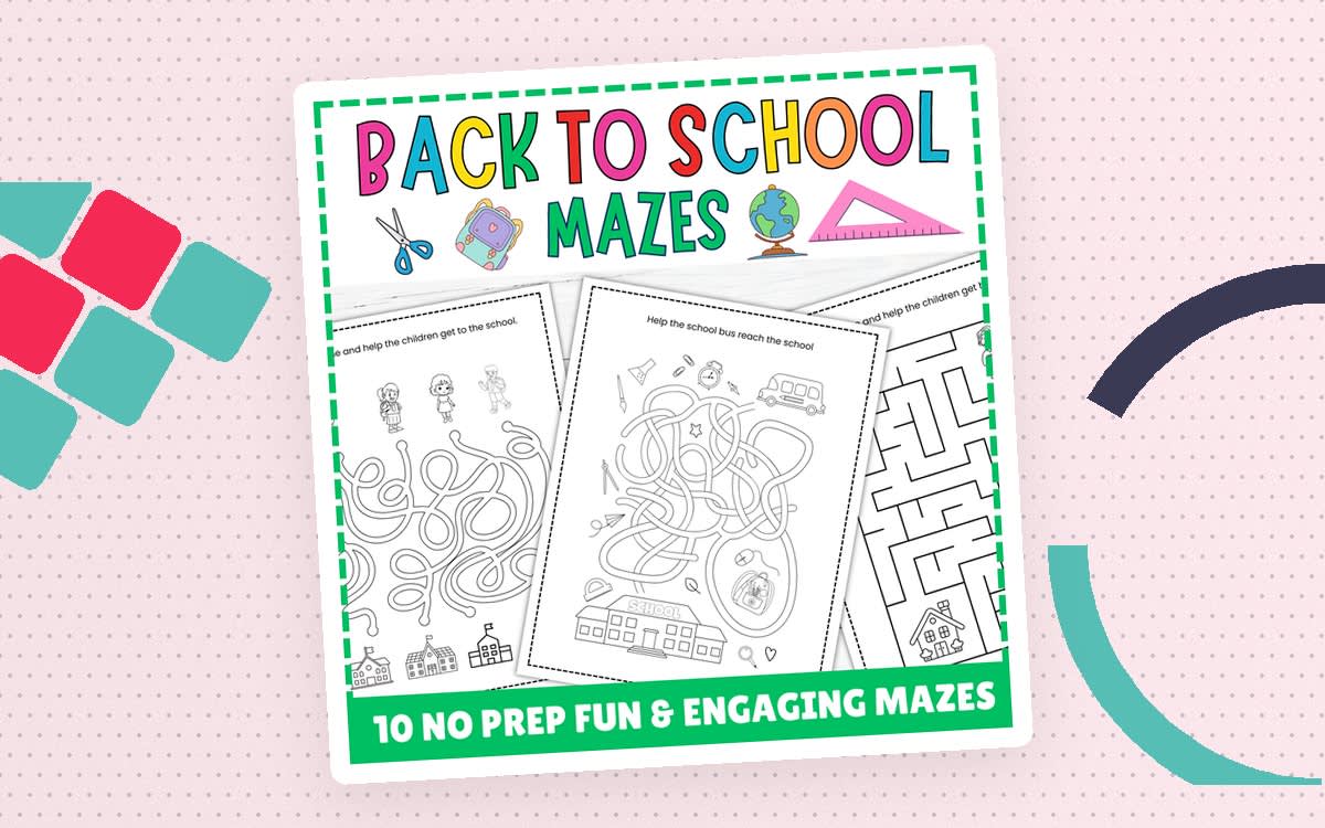 An educational teaching resource from Perfect_Printables entitled Back To School Maze Puzzles | No Prep Fun & Engaging Activities downloadable at Teach Simple.