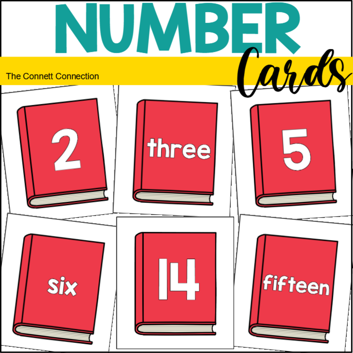 An educational teaching resource from The Connett Connection entitled Back to School Number Cards downloadable at Teach Simple.