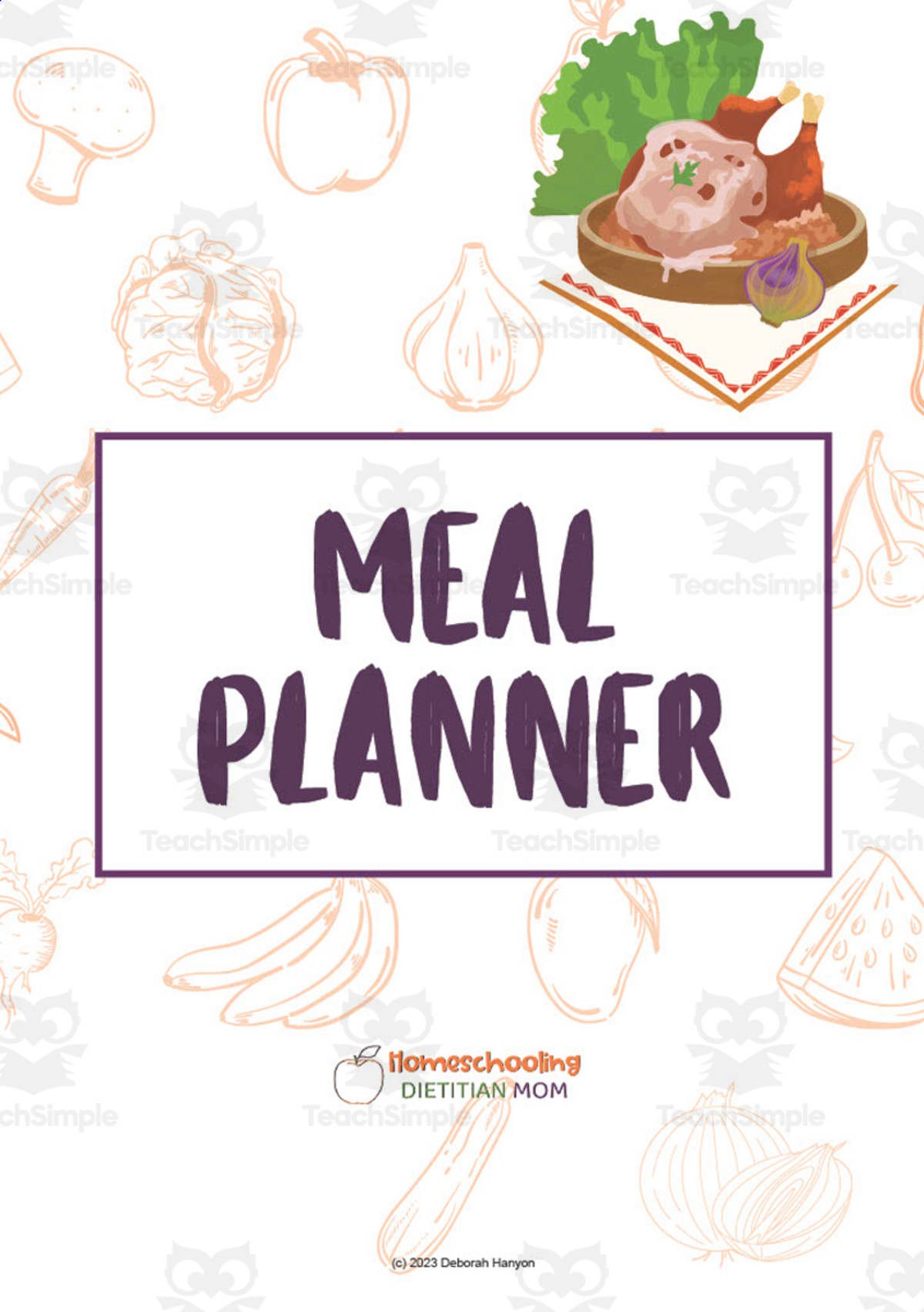 An educational teaching resource from Homeschooling Dietitian Mom entitled Basic Healthy Meal Planner downloadable at Teach Simple.
