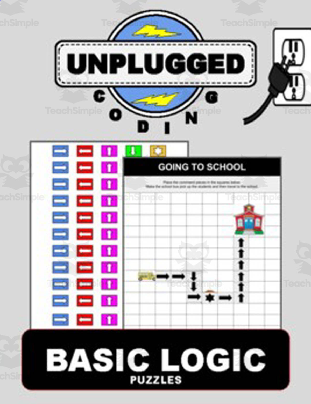 An educational teaching resource from Roombop entitled Basic Logic Puzzles (Unplugged Coding #3) downloadable at Teach Simple.