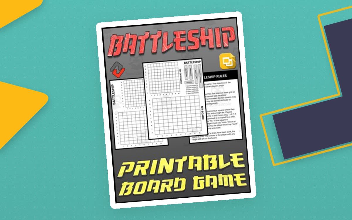 An educational teaching resource from Roombop entitled Battleship Board Game – Printable + Google Slides downloadable at Teach Simple.