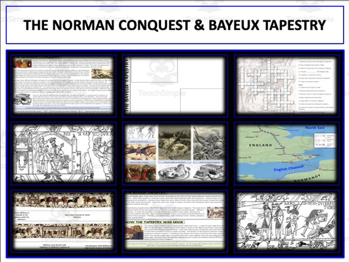 An educational teaching resource from Mr Gray History entitled Bayeux Tapestry downloadable at Teach Simple.