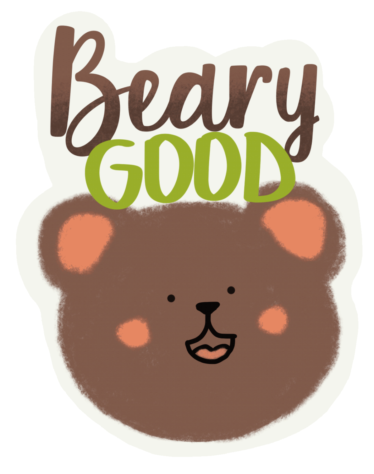 An educational teaching resource from Teacher's Clipart entitled Beary Sticker downloadable at Teach Simple.