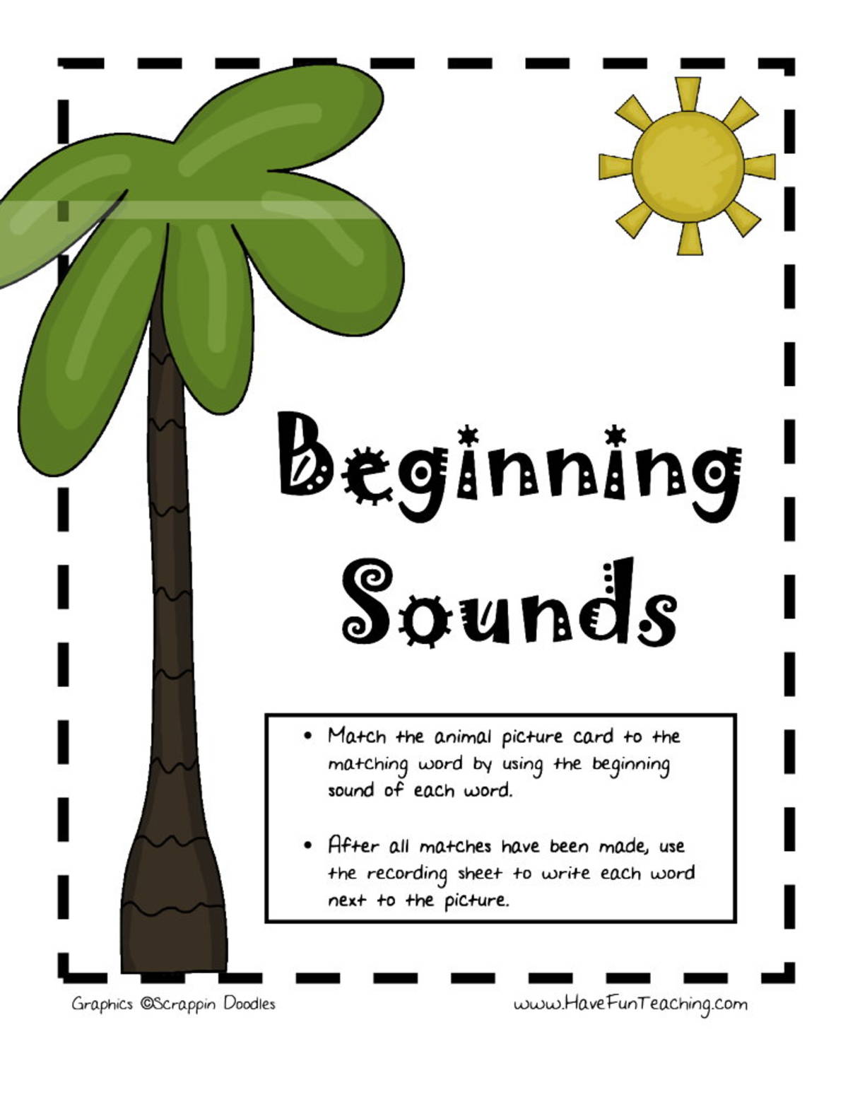 An educational teaching resource from Have Fun Teaching entitled Beginning Sounds Animal Activity downloadable at Teach Simple.