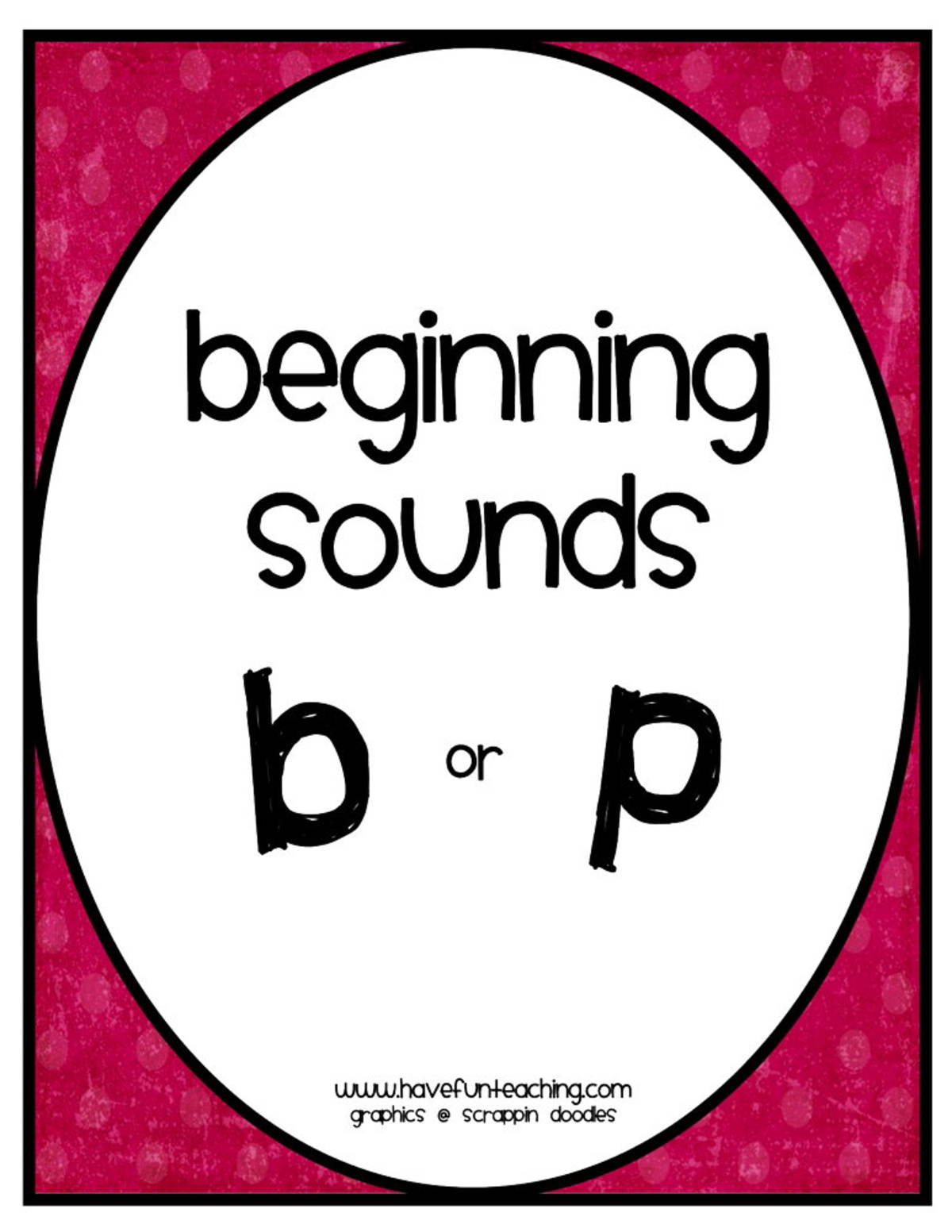 An educational teaching resource from Have Fun Teaching entitled Beginning Sounds B, P Activity downloadable at Teach Simple.