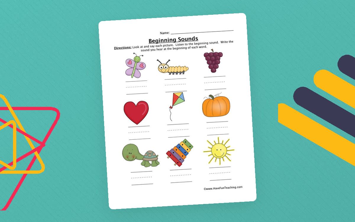 An educational teaching resource from Have Fun Teaching entitled Beginning Sounds Objects Worksheet downloadable at Teach Simple.