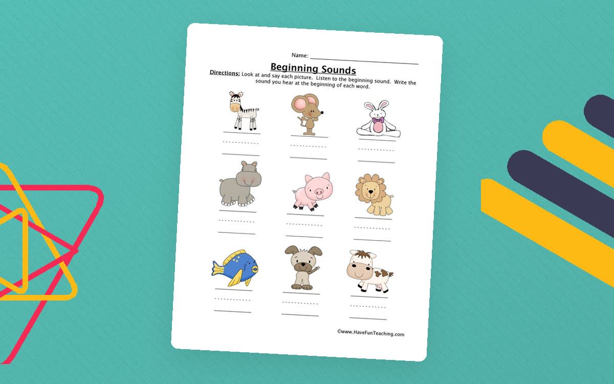 An educational teaching resource from Have Fun Teaching entitled Beginning Sounds Worksheet - Animal downloadable at Teach Simple.
