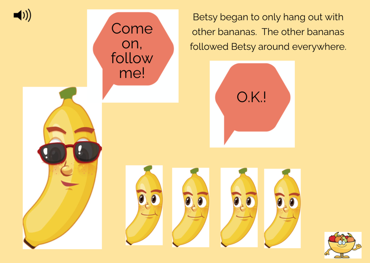 An educational teaching resource from Jennifer Moyer Taylor entitled Betsy The Top Banana Boom Cards-A story about cliques PLUS task cards on excluding and including others (with audio) Plus Extension Activity downloadable at Teach Simple.
