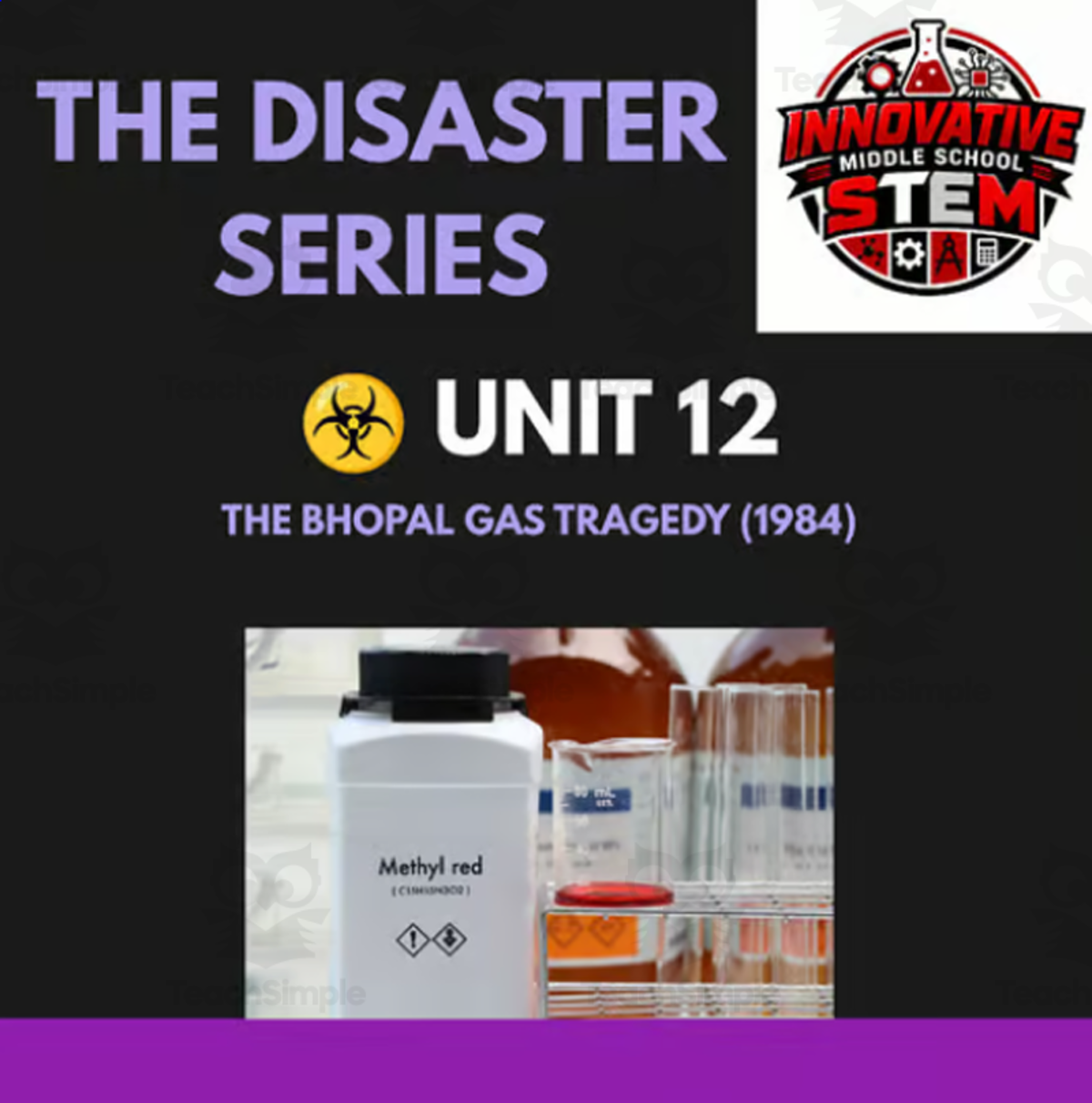 An educational teaching resource from Innovative Middle School STEM entitled Bhopal Gas Tragedy STEM Case Study downloadable at Teach Simple.