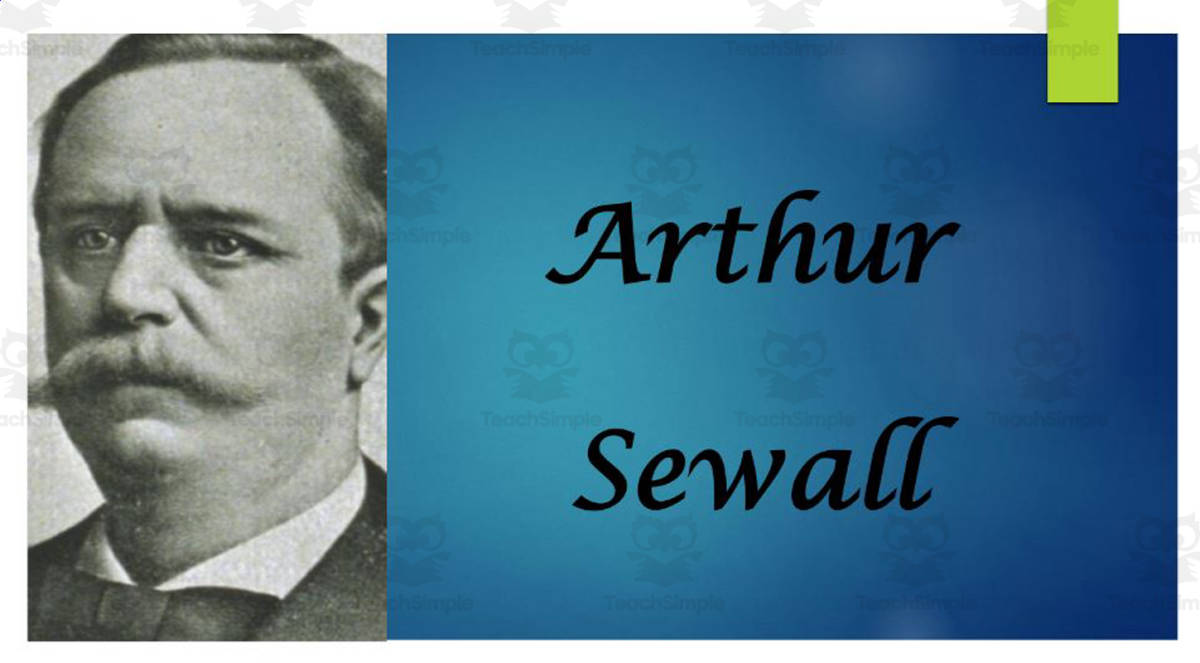 An educational teaching resource from Mr. Matthews Teacher Store entitled Biography: Arthur Sewall PPT downloadable at Teach Simple.