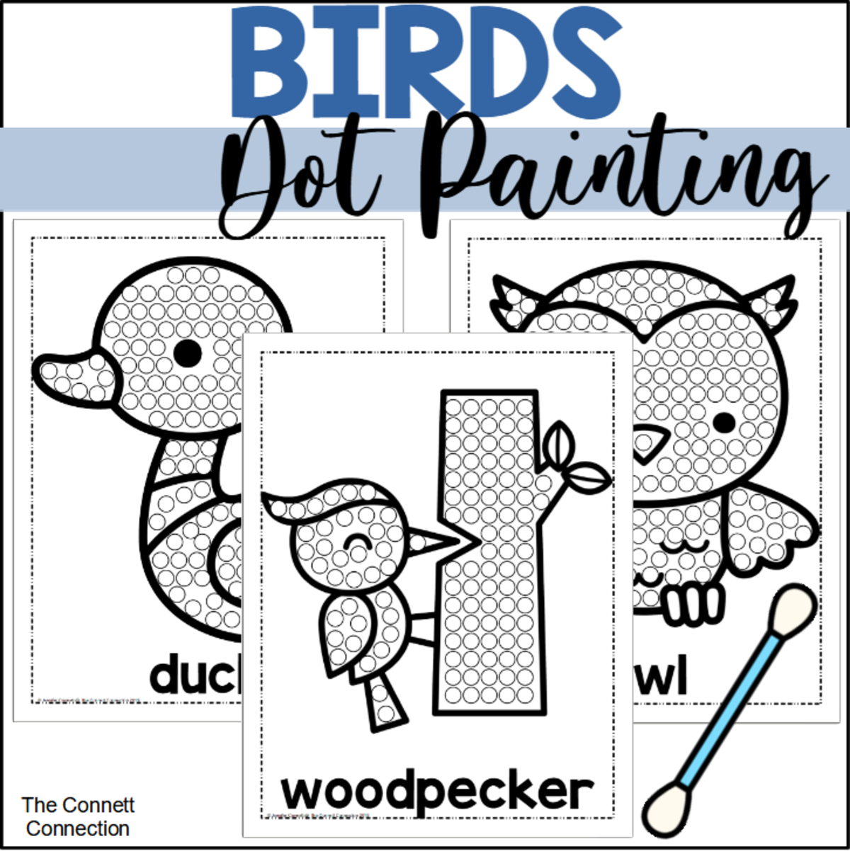 An educational teaching resource from The Connett Connection entitled Bird Dot Painting - A Fine Motor Art Activity downloadable at Teach Simple.