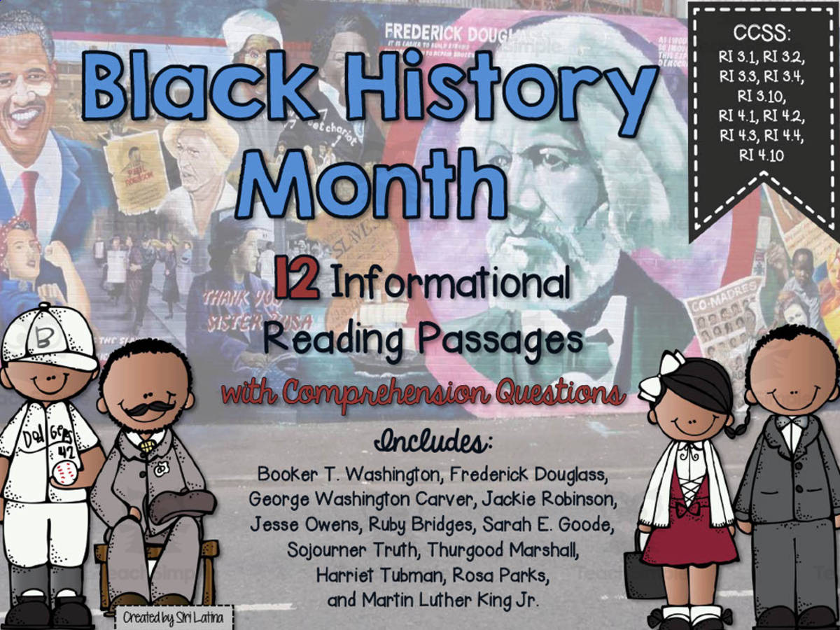 An educational teaching resource from Siri Latina entitled Black History Month Reading Passages downloadable at Teach Simple.