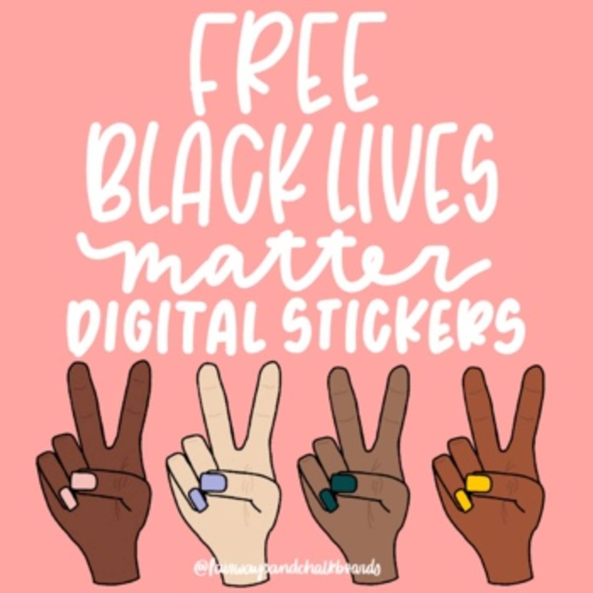 An educational teaching resource from Fairways and Chalkboards entitled Black Lives Matter Digital Stickers + Clip Art FREEBIE downloadable at Teach Simple.