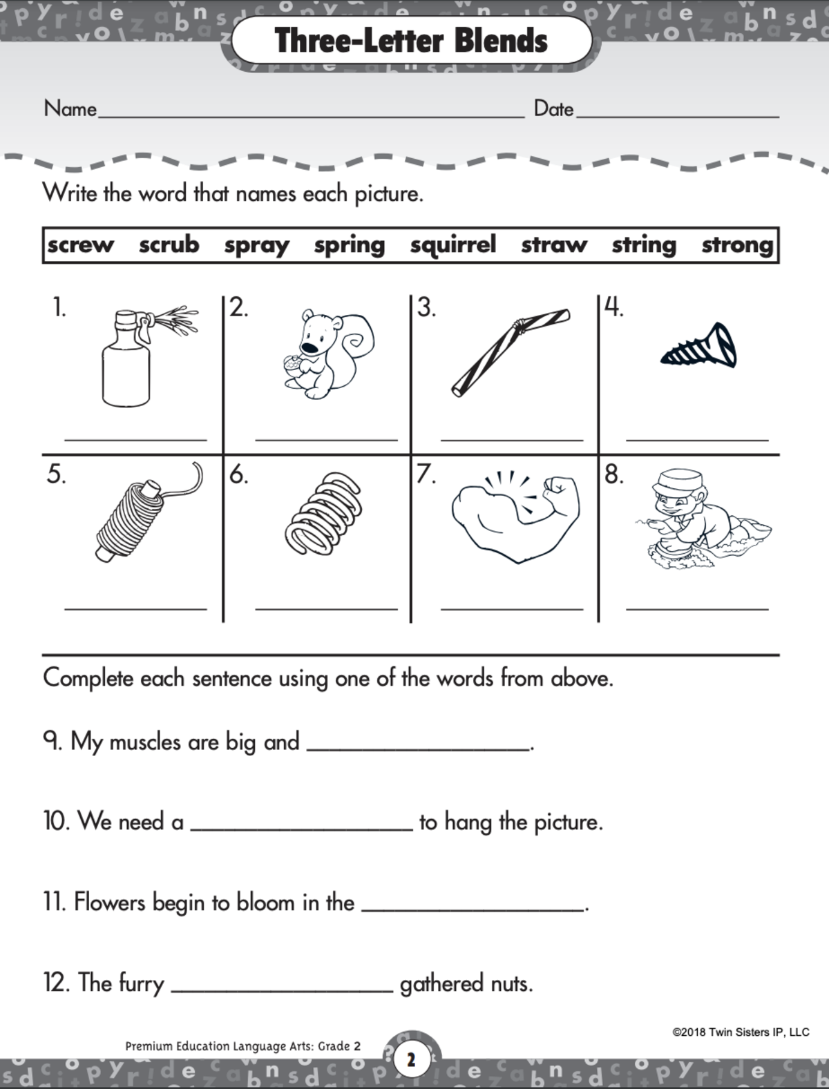 An educational teaching resource from Twin Sisters Digital Media entitled Blends, Digraphs, and Silent Letters Printable Workbook downloadable at Teach Simple.