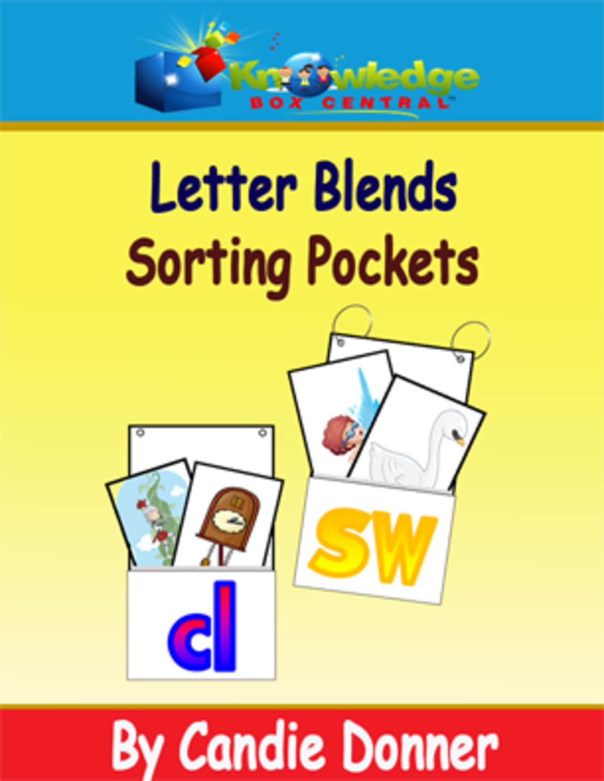 An educational teaching resource from Knowledge Box Central entitled Blends Sorting Pockets - EBOOK downloadable at Teach Simple.
