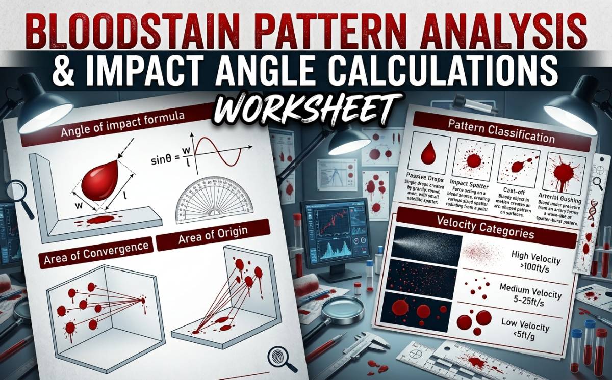 Bloodstain Pattern Analysis & Impact Angle Calculations preview