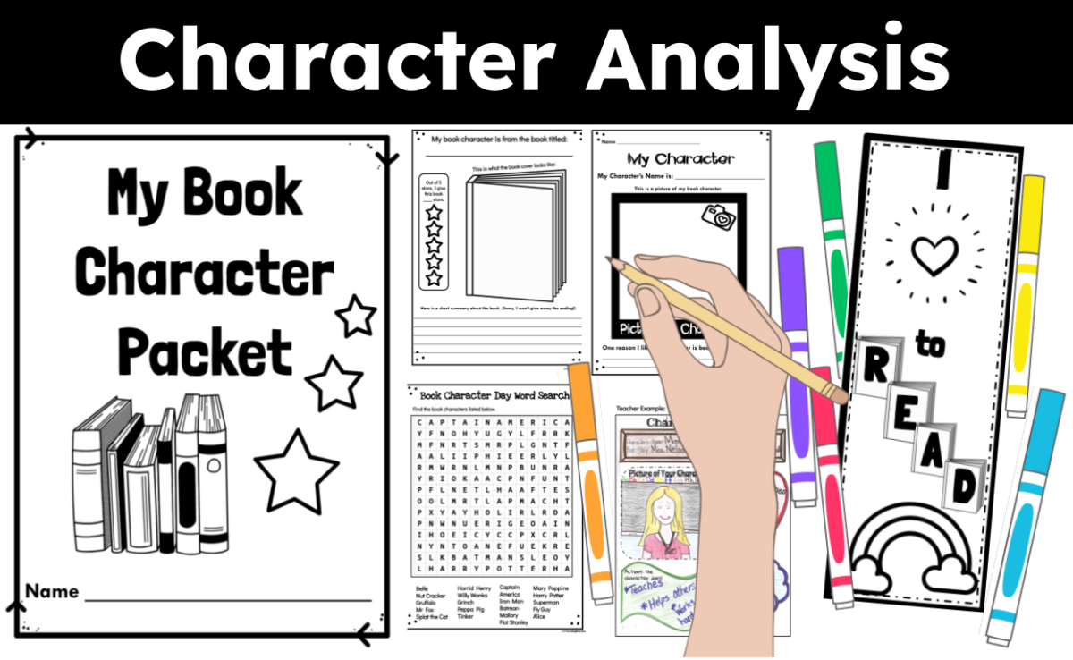 An educational teaching resource from CraftEdPrints entitled Book Character Day Packet downloadable at Teach Simple.