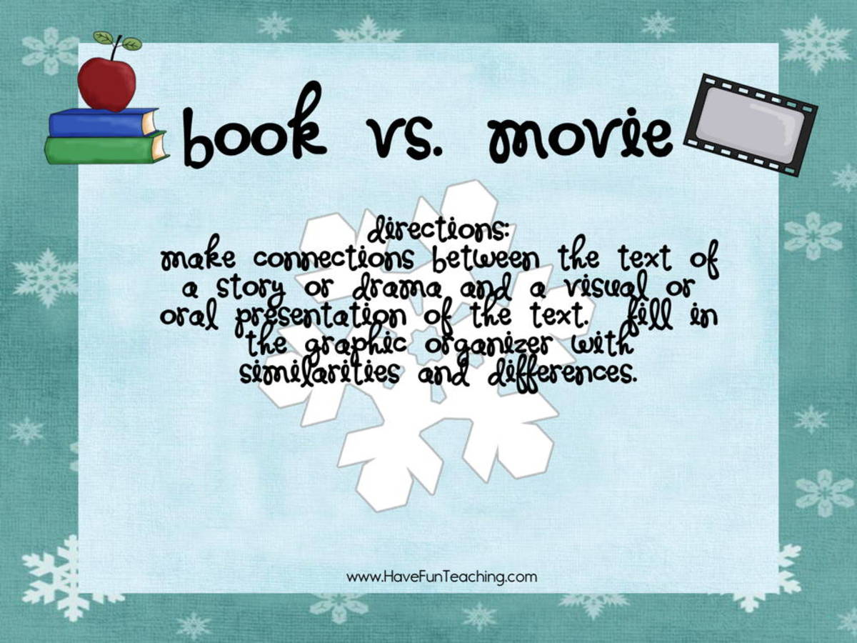 An educational teaching resource from Have Fun Teaching entitled Book Vs Movie Compare and Contrast Activity downloadable at Teach Simple.