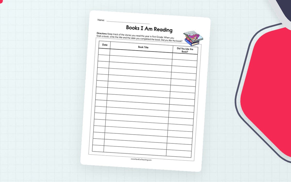 An educational teaching resource from Have Fun Teaching entitled Books I Am Reading Worksheet downloadable at Teach Simple.