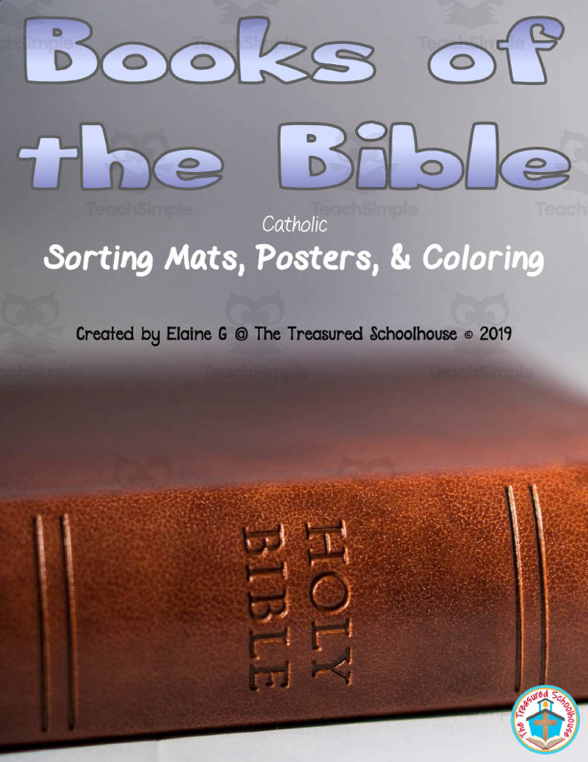 An educational teaching resource from The Treasured Schoolhouse entitled Books of the Bible Bookcase Sort downloadable at Teach Simple.
