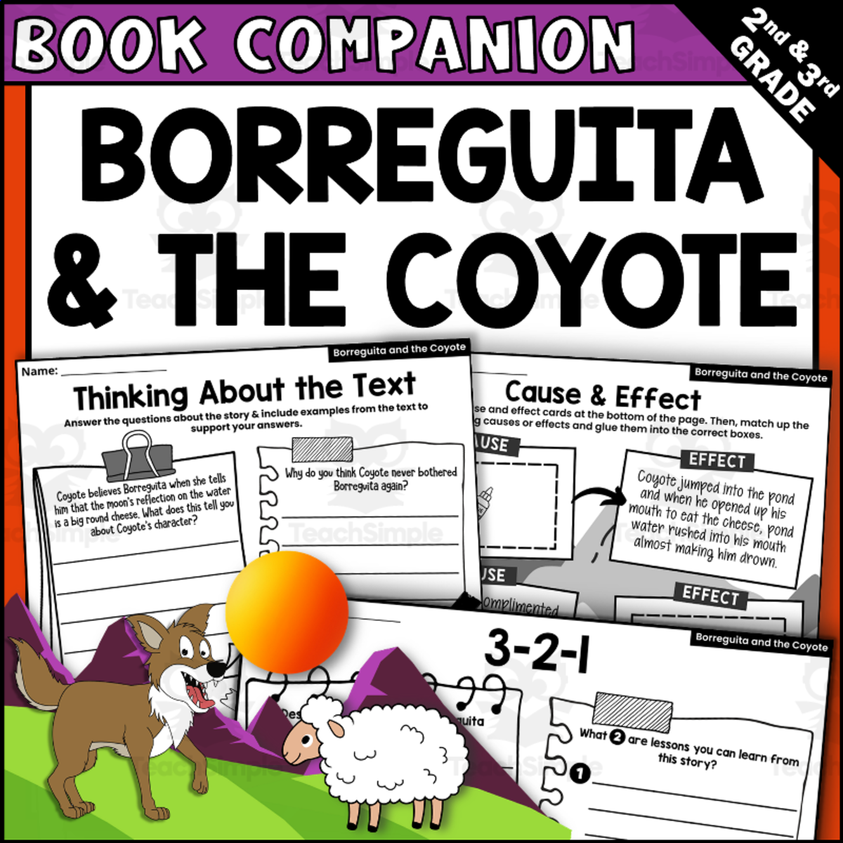 An educational teaching resource from Creatively Gifted entitled Borreguita and the Coyote Reader Response Activities downloadable at Teach Simple.