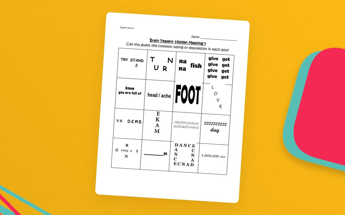 An educational teaching resource from Brave Education entitled Brain Teasers Part 3 – Hidden Meaning Puzzles downloadable at Teach Simple.