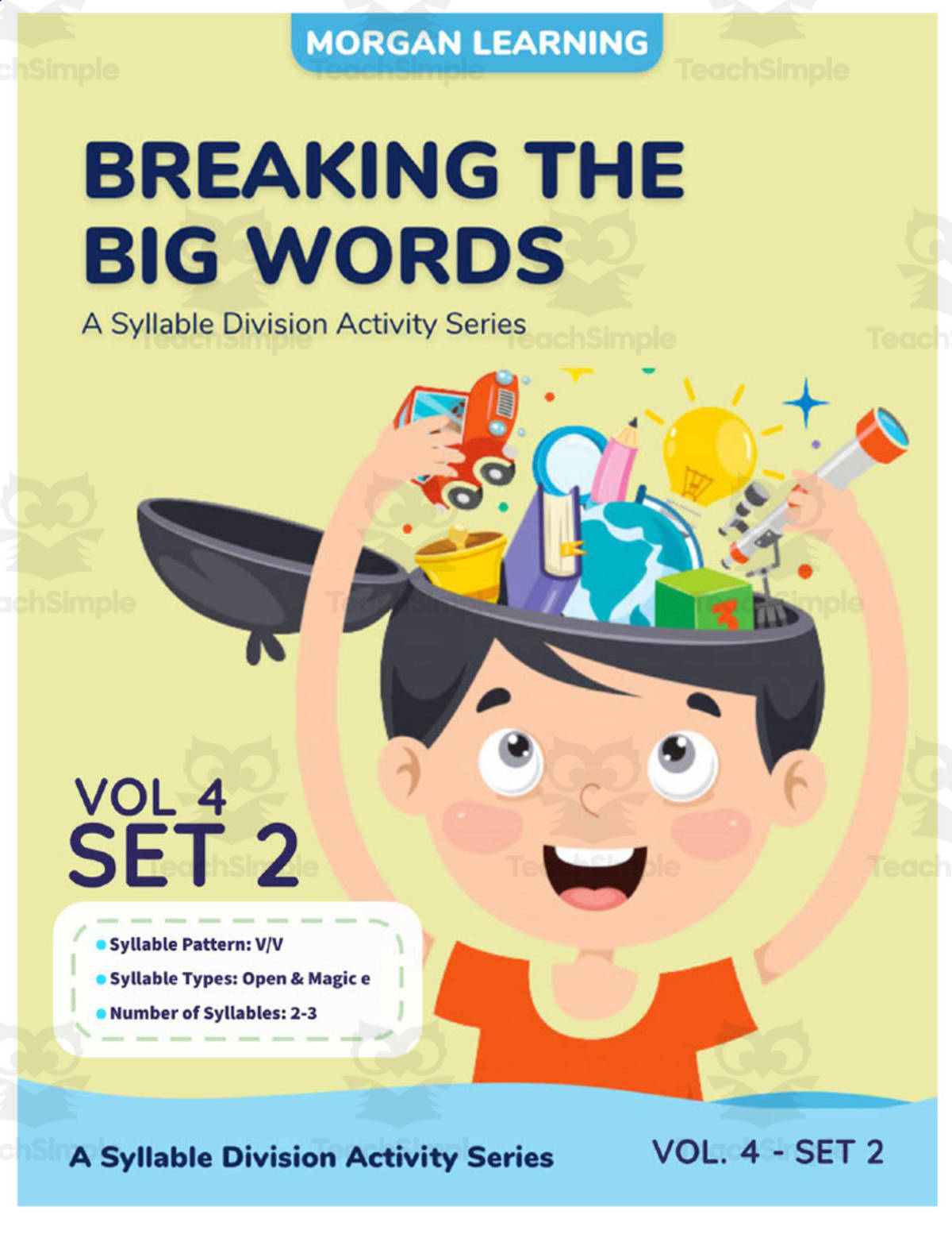 An educational teaching resource from Morgan Learning entitled Breaking the Big Words | Volume 4, Set 2 downloadable at Teach Simple.