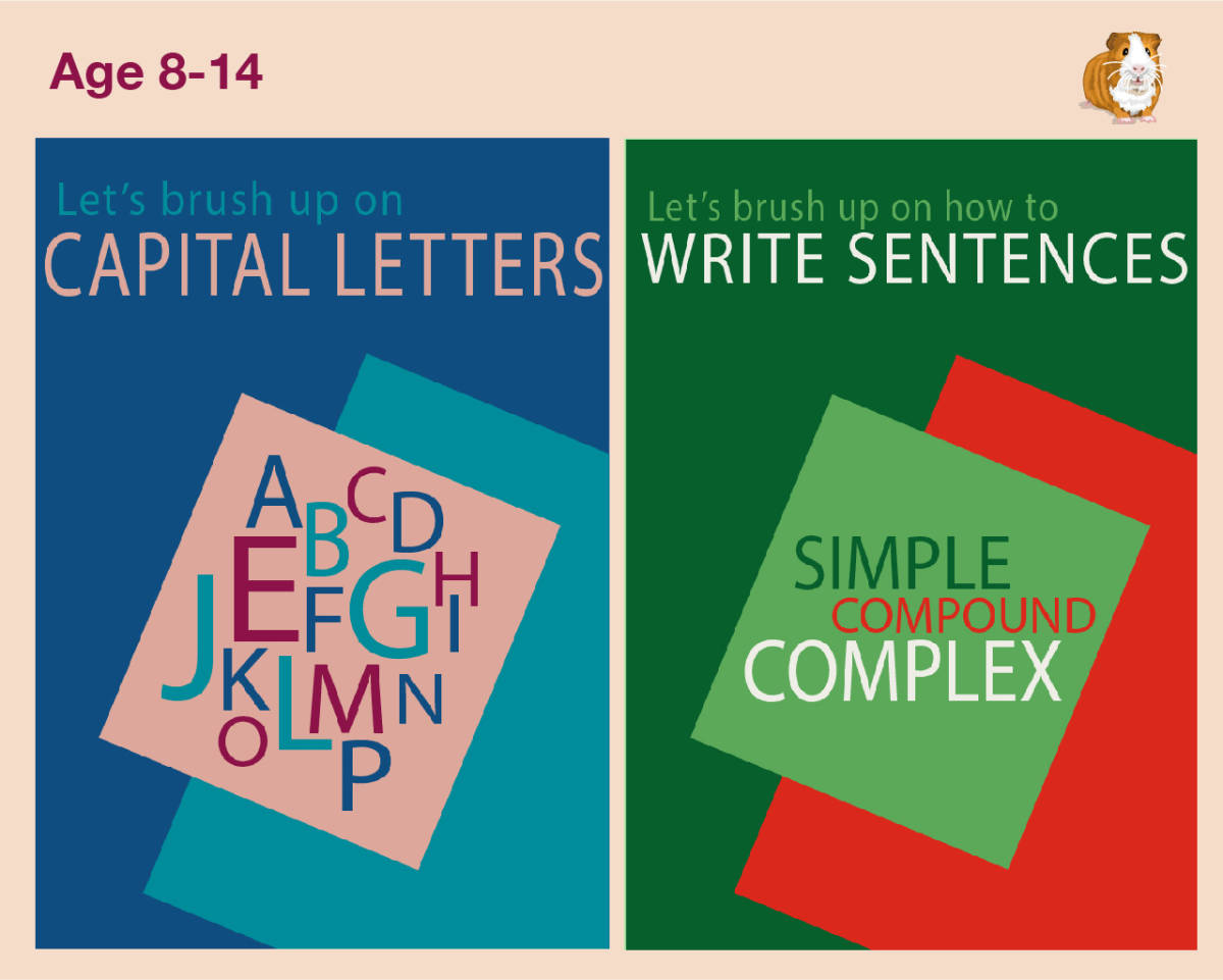An educational teaching resource from Guinea Pig Education entitled Brush Up On Capital Letters And Sentences (2 Pack Set) (9-14 years) downloadable at Teach Simple.