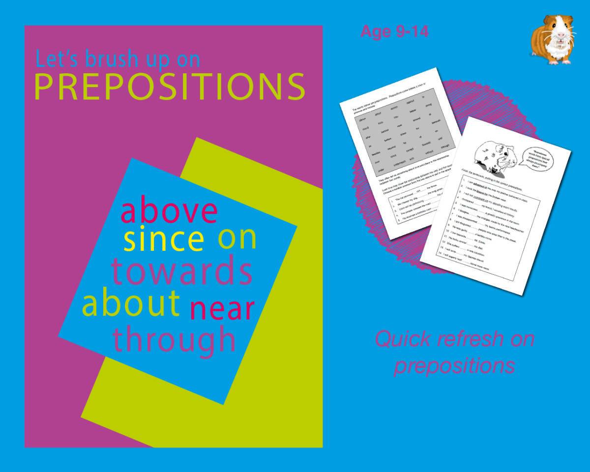 An educational teaching resource from Guinea Pig Education entitled Brush Up On Using Prepositions (9-14 years) downloadable at Teach Simple.