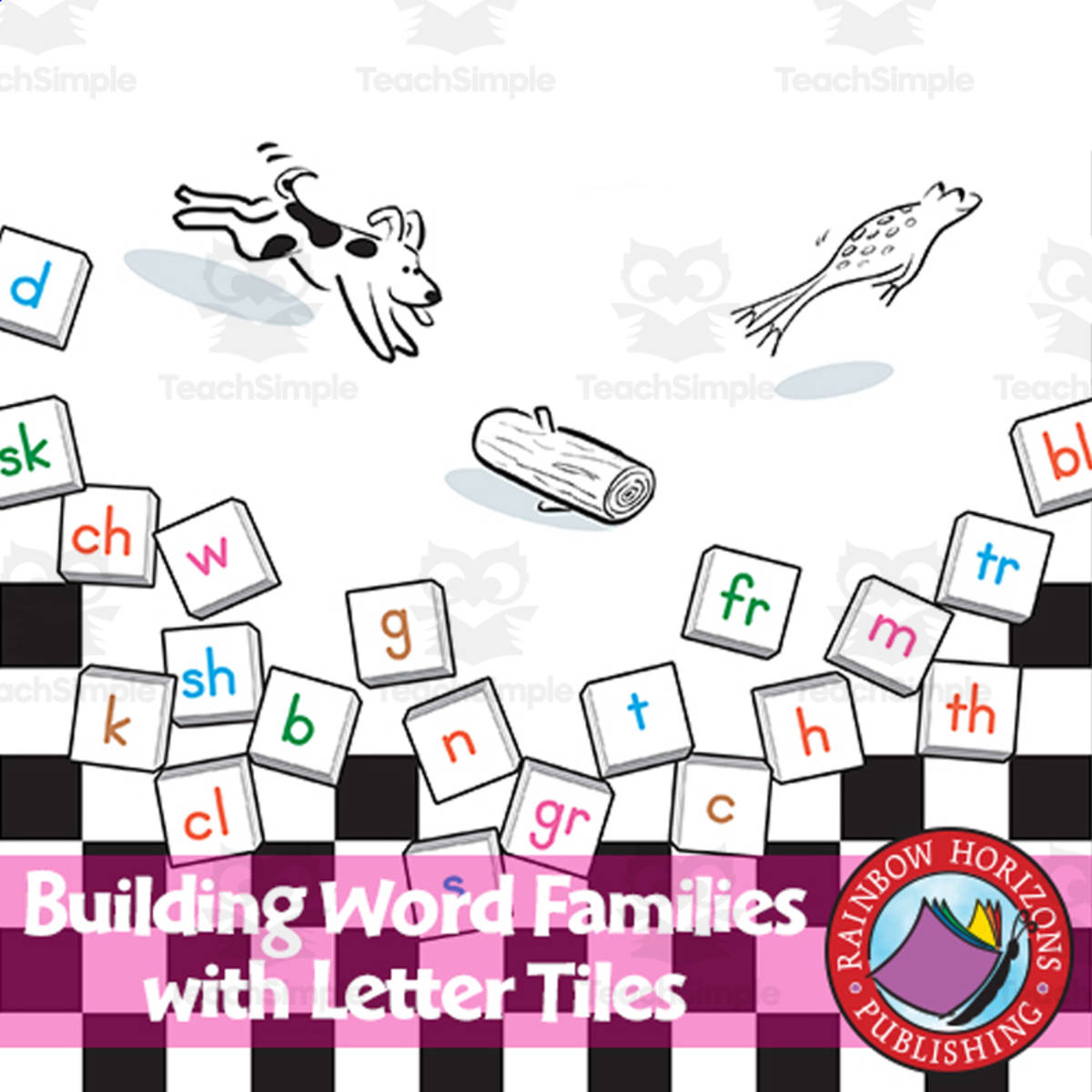 An educational teaching resource from Classroom Complete Press entitled Building Word Families with Letter Tiles - Rime Time downloadable at Teach Simple.