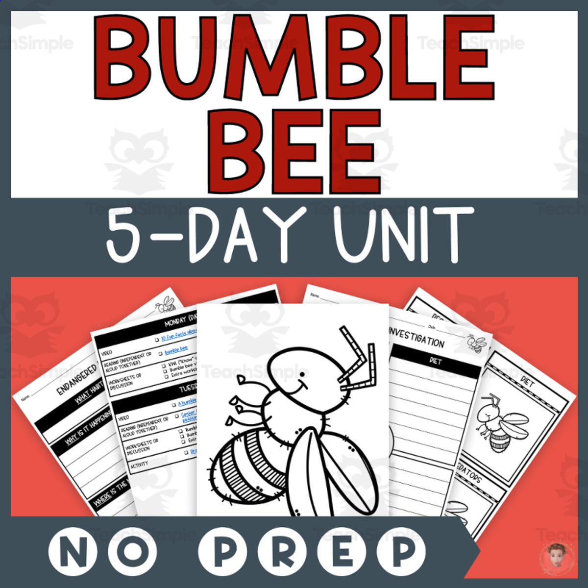 An educational teaching resource from Heather Huhman entitled Bumble Bee Unit Study (Endangered Animals Lesson Plan, Videos, Activities) downloadable at Teach Simple.