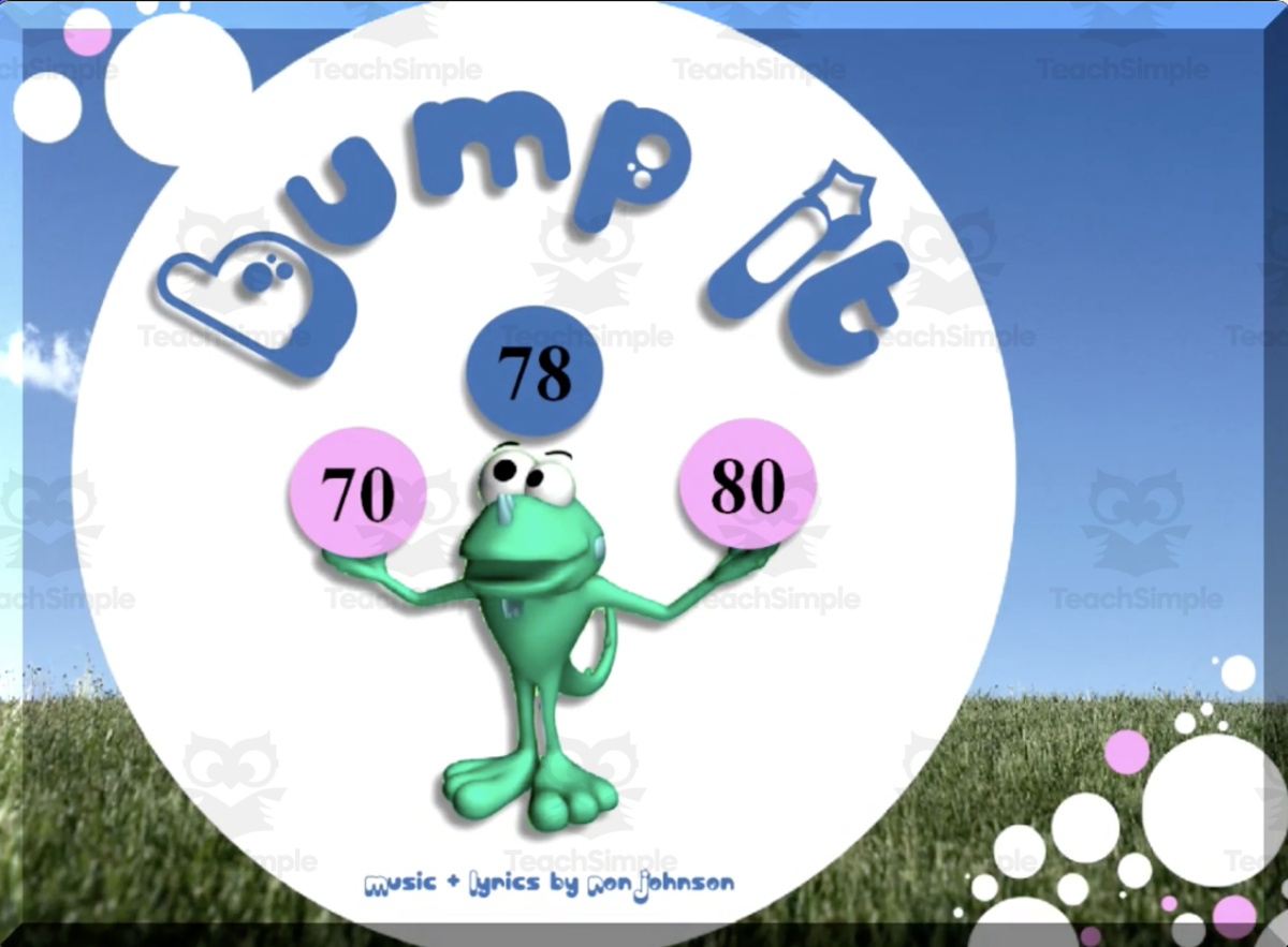 An educational teaching resource from MathDog Media entitled "Bump It" Math Song downloadable at Teach Simple.