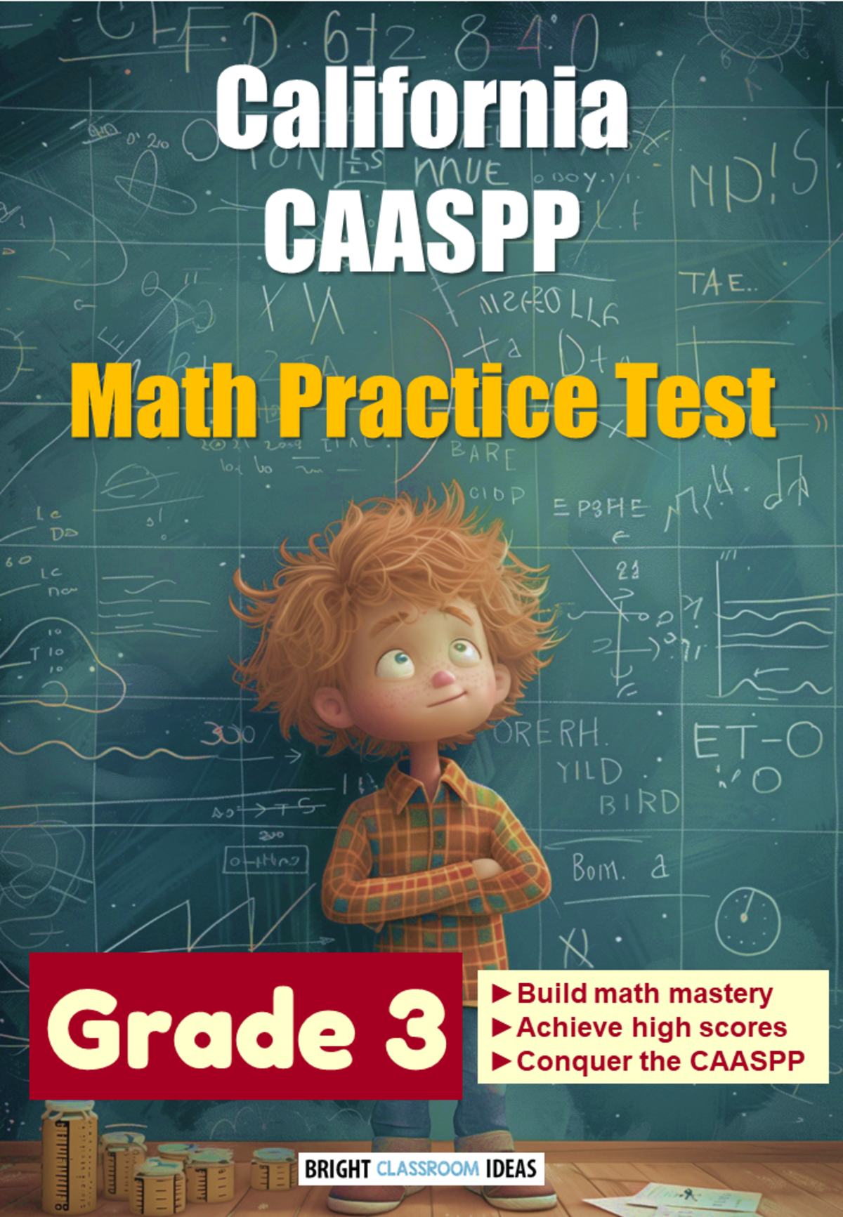 An educational teaching resource from Bright Classroom Ideas Marketplace entitled California CAASPP Math Practice Test for Grade 3 downloadable at Teach Simple.