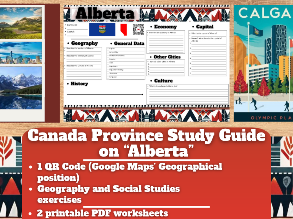 Canada Province Study Guide Worksheets - Alberta preview
