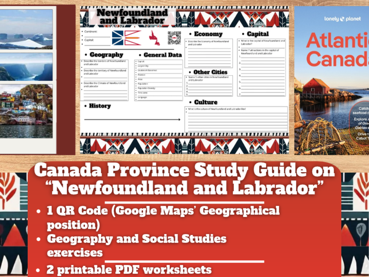Canada Province Study Guide Worksheets - Newfoundland and Labrador preview