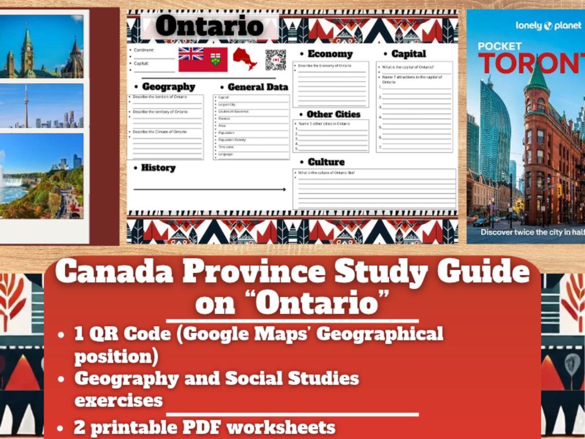 Canada Province Study Guide Worksheets - Ontario preview