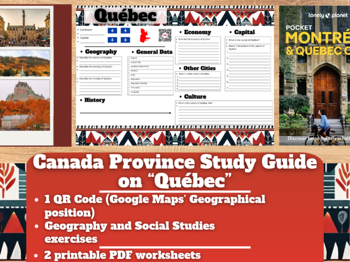 Canada Province Study Guide Worksheets - Québec preview