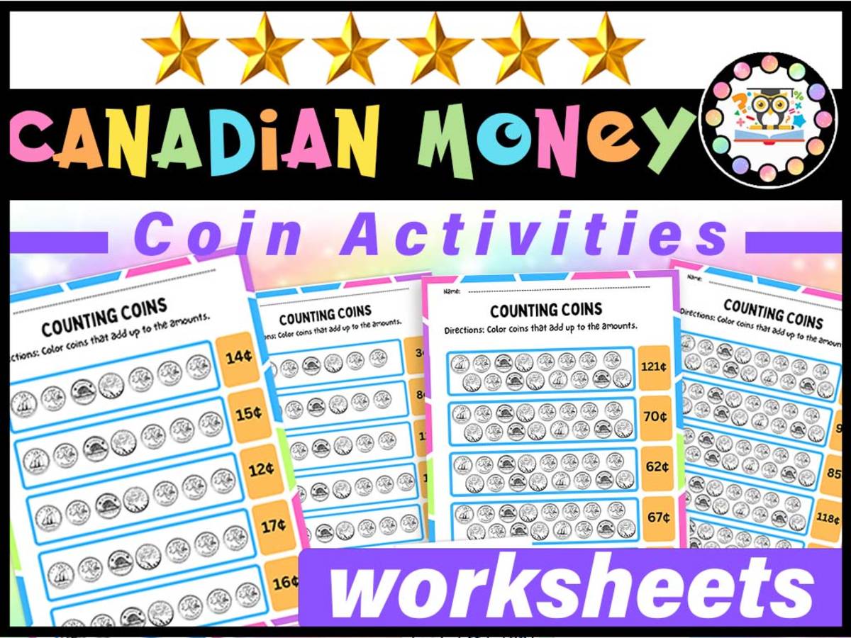 An educational teaching resource from LAMO entitled Canadian Money  Coins Math | Counting Canadian Coins Centers downloadable at Teach Simple.