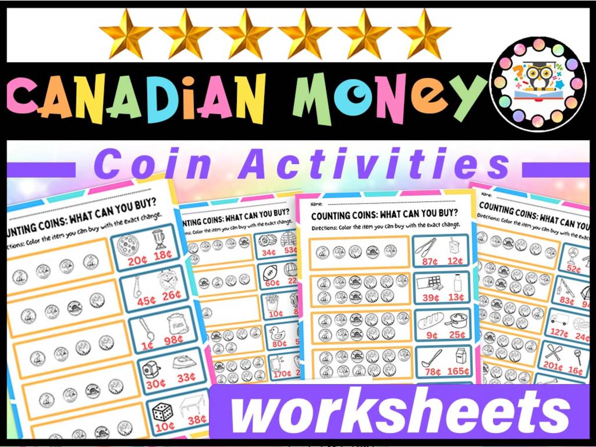 An educational teaching resource from LAMO entitled Canadian Money Worksheets & Canadian Coin | Canadian Money Activities downloadable at Teach Simple.